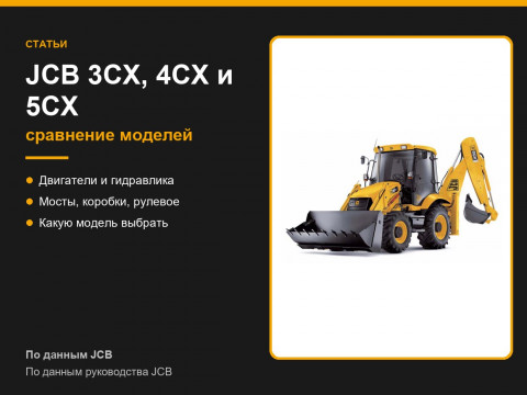 Сравнение JCB 3CX, 4CX и 5CX: характеристики и отличия
